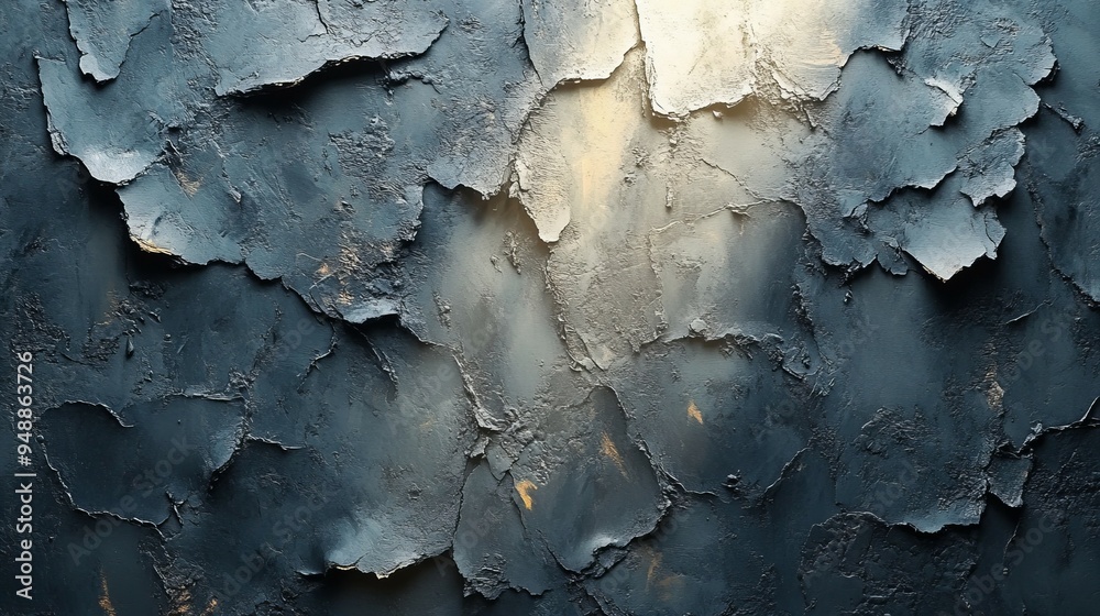 Rugged textured grunge wall background with dark shadows, chipped paint, rough surface, and cracked concrete details, new beautiful stock image illustration AI