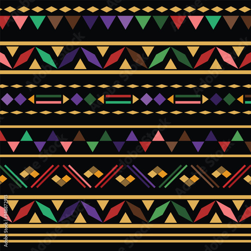 geometric ethnic tribal pattern background