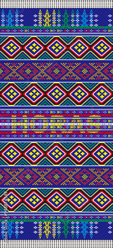 Ulos Batak, Wallpaper, Pattern, Concept, Fabric, Ornamental design with various colors. photo