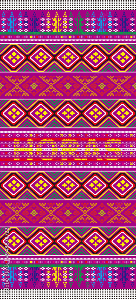 Ulos Batak, Wallpaper, Pattern, Concept, Fabric, Ornamental design with various colors. Ulos Batak, Wallpaper, Pattern, Concept, Fabric, Ornamental design with various colors.