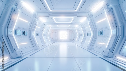 Futuristic Spaceship Corridor