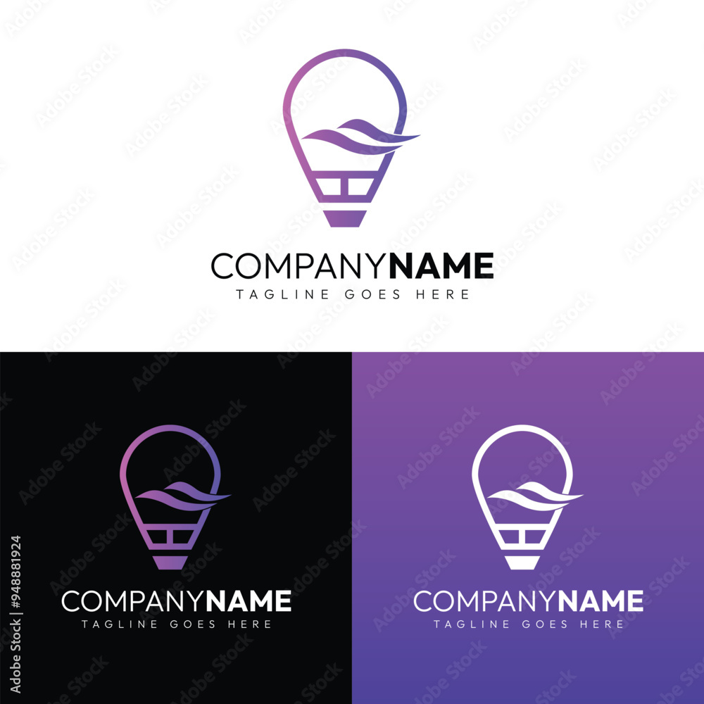 Hot air balloon logo design vector template Hot air balloon logo design vector template