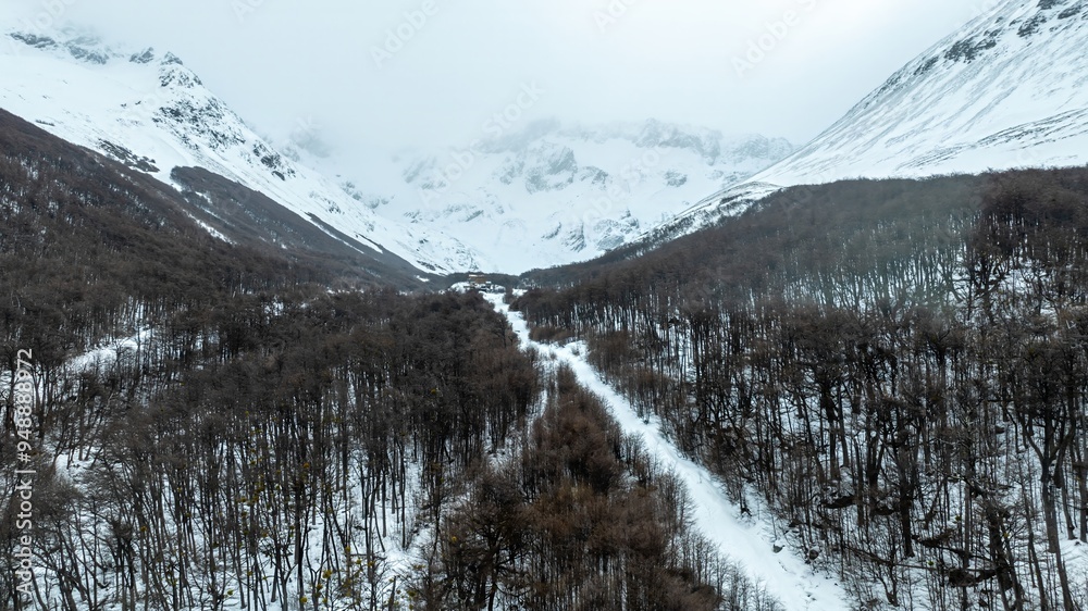 snowy mountains ushuaia end of the world argentina snowy mountains ushuaia end of the world argentina