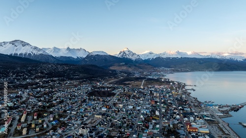 snowy mountains ushuaia end of the world argentina