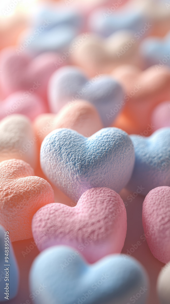 Obraz premium Assorted Pastel Marshmallows Background