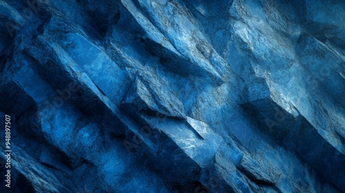 Wallpaper Mural An abstract background featuring blue rocks with varying textures and shades. The organic shapes and cool tones create a visually intriguing, serene, and artistic composition. Torontodigital.ca
