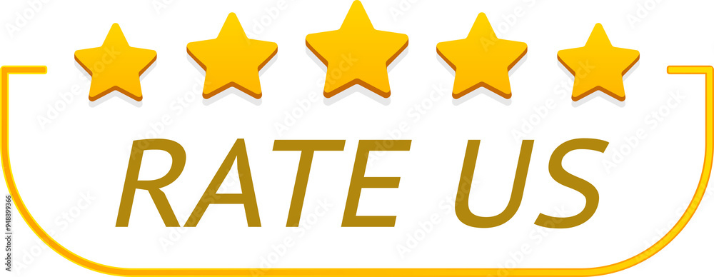 Rate us message for feedback for client comment concept Rate us message for feedback for client comment concept