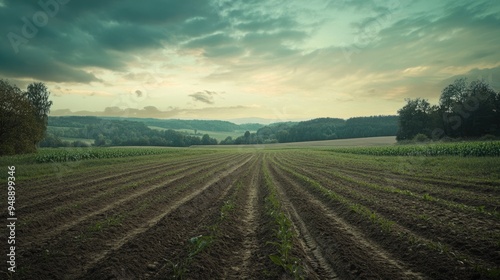 Undeveloped Land: A Rural Landscape with Fields and Nature Scenery