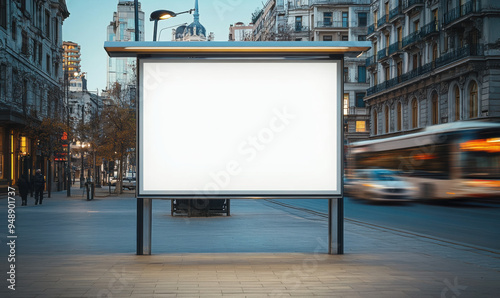 Obraz na płótnie street advertising bus stop mockup
w salonie