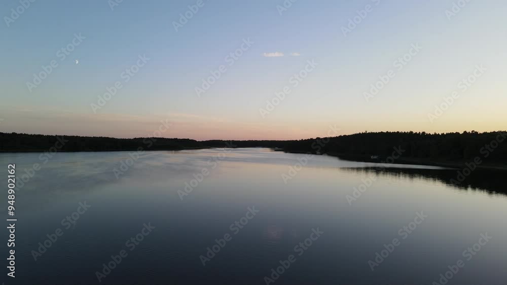Fly over the a green and scenic nature area called Jabelscher See which is located at the Mecklenburg Vorpommern Lake area as the known former East Germany region Fly over the a green and scenic nature area called Jabelscher See which is located at the Mecklenburg Vorpommern Lake area as the known former East Germany region