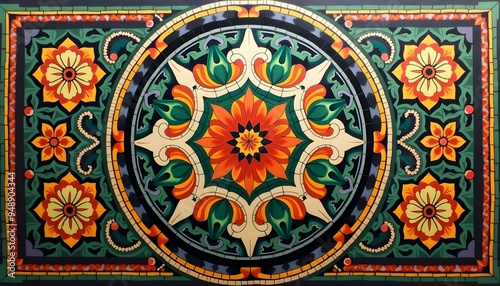 A colorful mosaic pattern