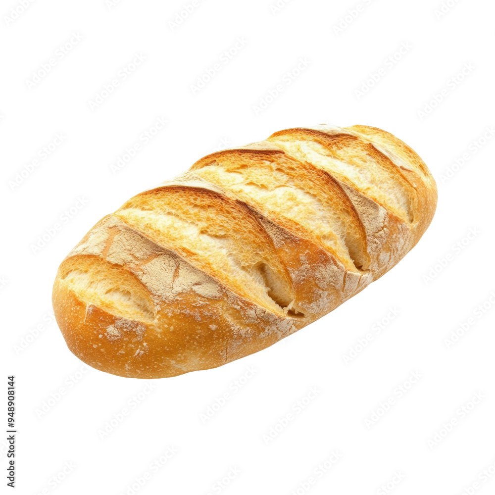 Freshly baked artisanal bread loaf with golden crust and soft interior Freshly baked artisanal bread loaf with golden crust and soft interior