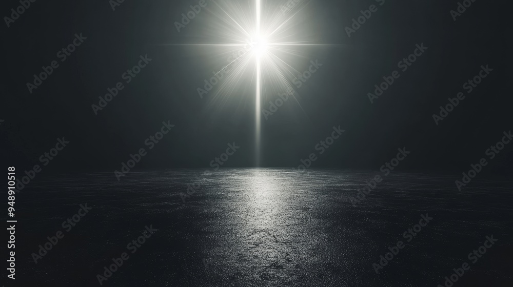 Bright Light Shining Down on Water. Bright Light Shining Down on Water.