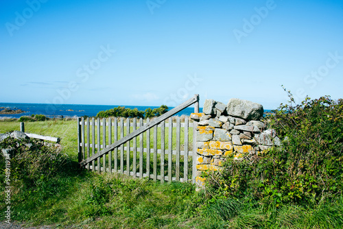 old fence on the beach in normandy