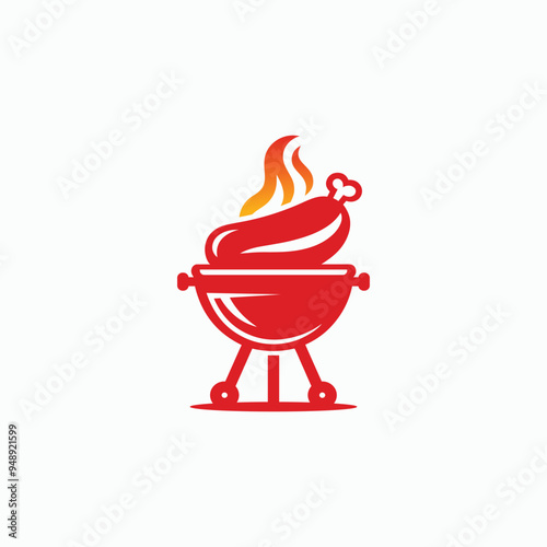 Smoky Oasis The Flame-Kissed Feast Barbecue Vector