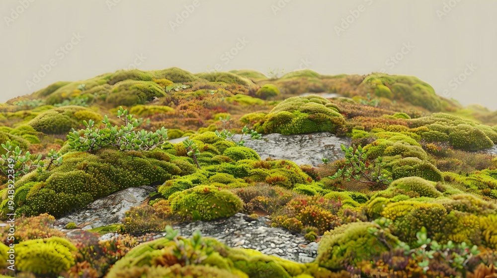 Closeup of Green Moss Growing on Rocks Closeup of Green Moss Growing on Rocks