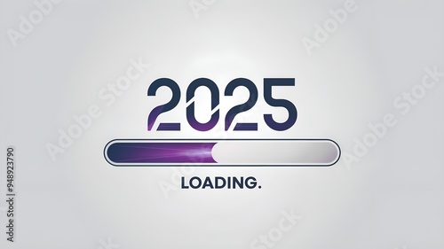 Loading Bars 2025 New Year Countdown: Minimalistic|Modern|Sleek, Vibrant and Futuristic Loading Progress Bars, Happy New Year Early Celebration Holiday Season, Greeting Card Wallpaper.