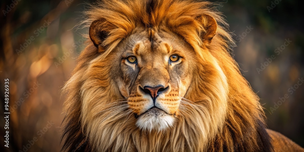 A majestic male lion's fur showcases intricate patterns of golden brown and dark tawny hues, with soft, velvety texture A majestic male lion's fur showcases intricate patterns of golden brown and dark tawny hues, with soft, velvety texture