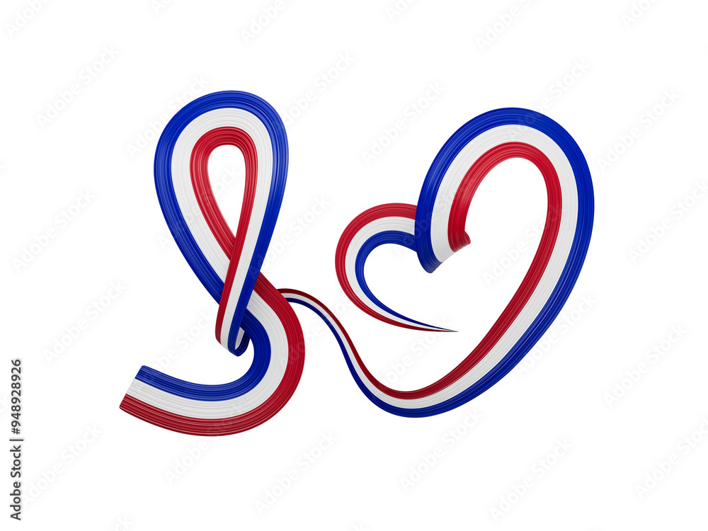3d Flag Of Paraguay, Heart-Shaped, Shiny Wavy Awareness Ribbon On White Background, 3d illustration
3d Flag Of Paraguay, Heart-Shaped, Shiny Wavy Awareness Ribbon On White Background, 3d illustration