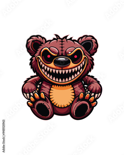 A menacing, cartoonish bear with oversized claws and an evil grin.