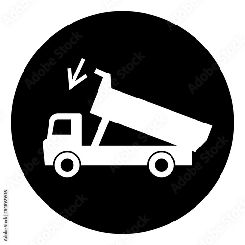 Ensure Body Is Lowered Before Driving Off Symbol Sign, Vector Illustration, Isolated On White Background Label. EPS10