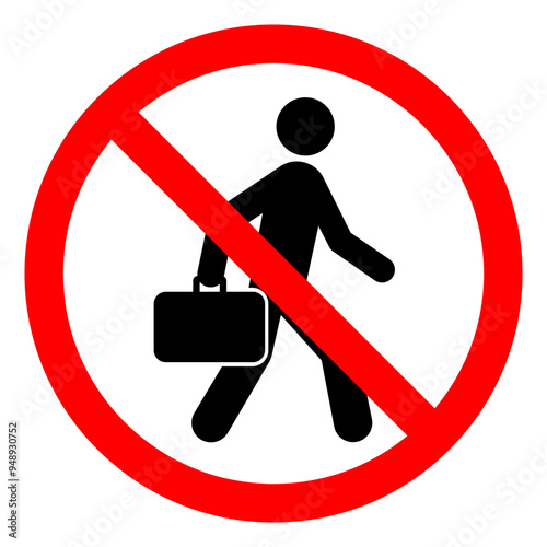 No Soliciting Symbol Sign, Vector Illustration, Isolate On White Background Label .EPS10 photo
