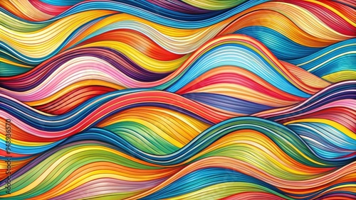 Abstract wavy lines in various thicknesses and directions create a dynamic, hand-drawn sketch effect, evoking a sense of movement and creative energy.