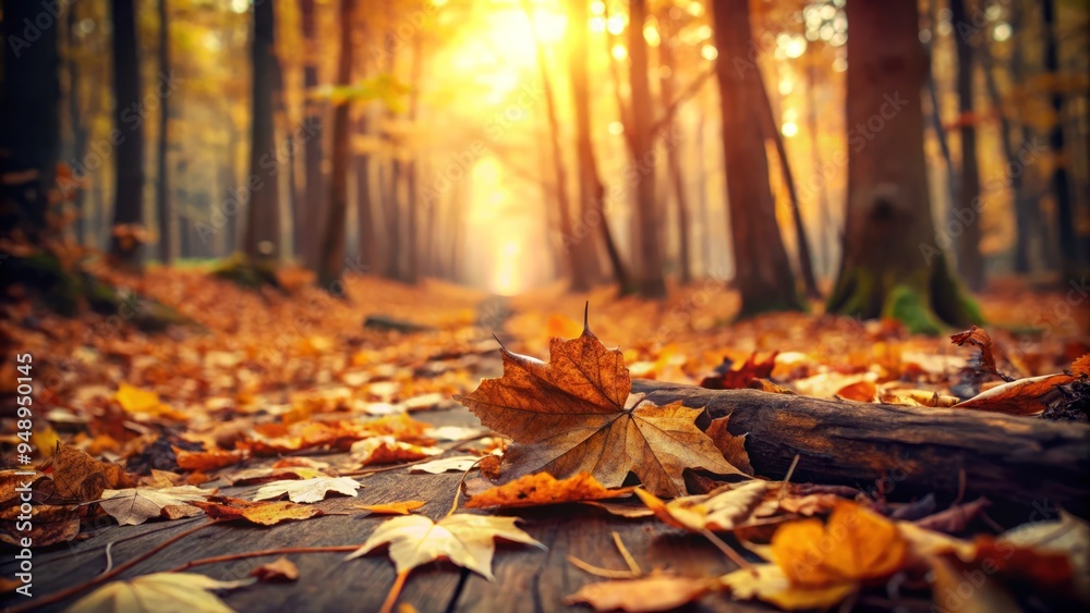 Fallen leaves and woodland floors with soft focus, warm earth tones, and wooden textures, welcoming a sense of coziness Fallen leaves and woodland floors with soft focus, warm earth tones, and wooden textures, welcoming a sense of coziness