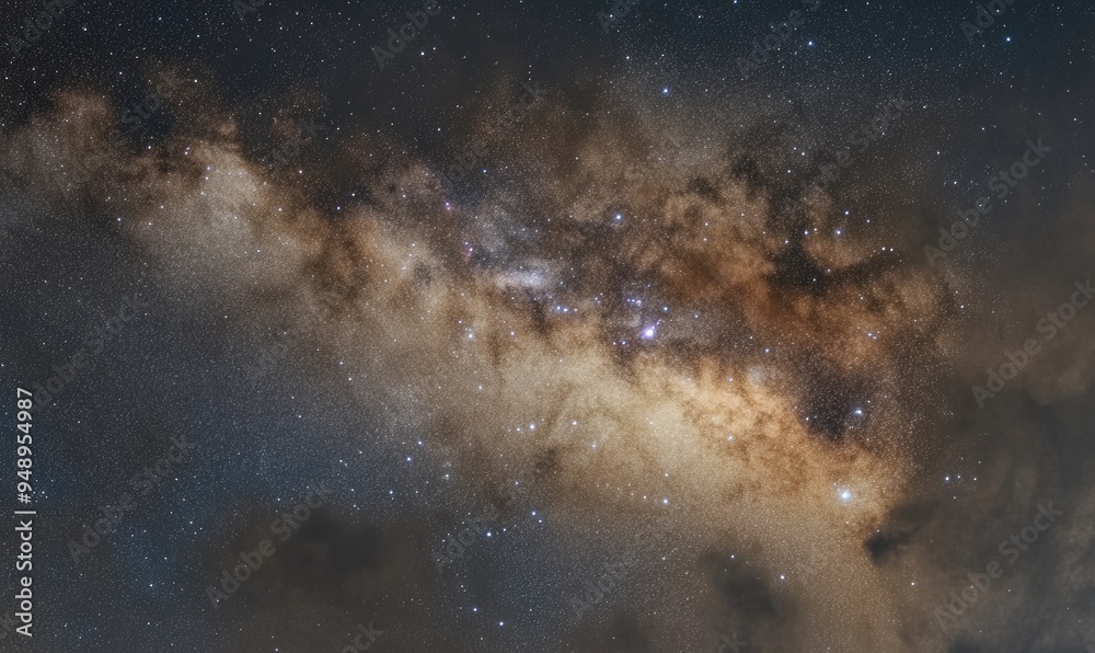 Obraz premium A starry night sky with a long line of stars