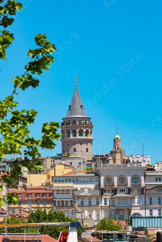 Canvas Print Galata Tower or Galata Kulesi vertical photo
