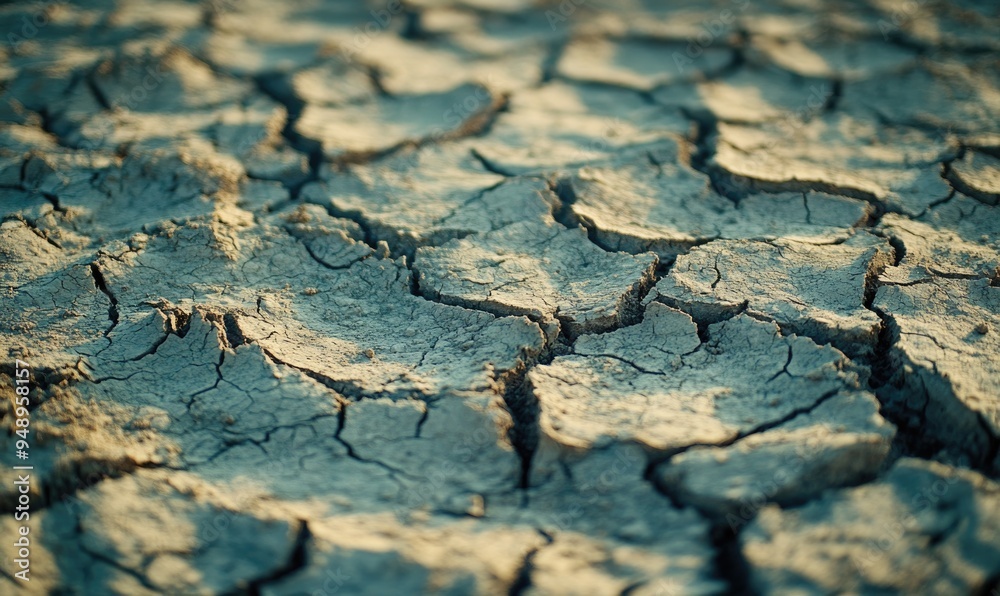 Fototapeta premium Wide view of a drought-affected landscape