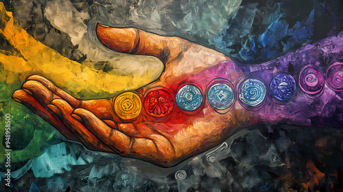 Chakra Hand Painting