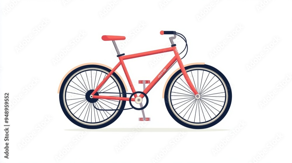 Bicycle icon on white background. Vector illustration. - Bicycle icon on white background. Vector illustration. -