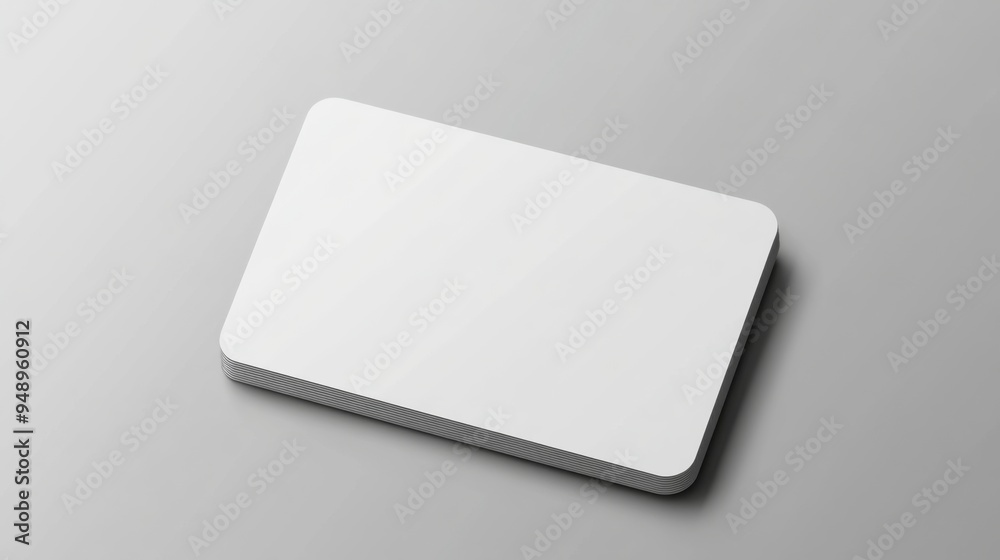 Plastic or Paper White Business Card Isolated on Transparent Background, Vector Blank Sticker with Rounded Corners Plastic or Paper White Business Card Isolated on Transparent Background, Vector Blank Sticker with Rounded Corners