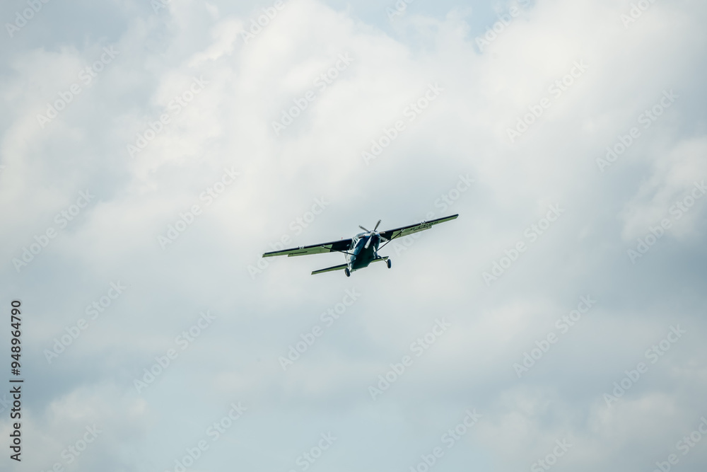 Cessna 208b Grand Caravan G-CPSS light aircraft ascending from take off Cessna 208b Grand Caravan G-CPSS light aircraft ascending from take off
