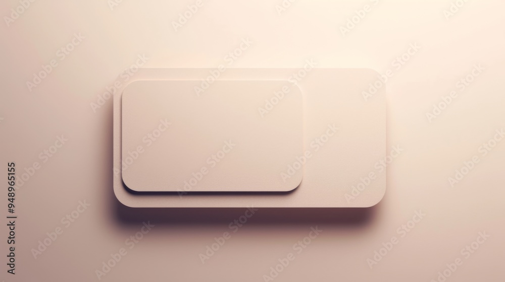 Rounded Business Card Mockup on beige background with Empty Space on the Side Rounded Business Card Mockup on beige background with Empty Space on the Side