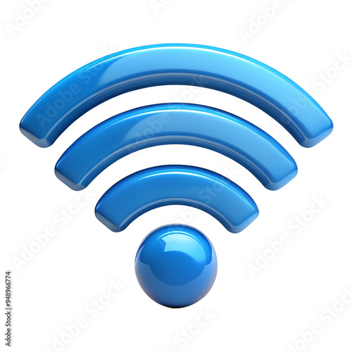 Wi-Fi symbol, isolated on a transparent background