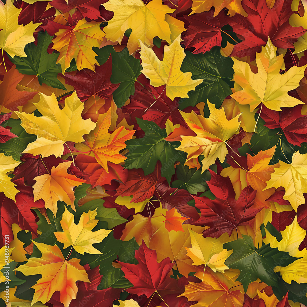 Vibrant autumn floral wallpaper showcasing thousands of maple leaves arranged in a dynamic pop art inspired vector illustration with exceptional high resolution 8k quality perfect for modern interior Vibrant autumn floral wallpaper showcasing thousands of maple leaves arranged in a dynamic pop art inspired vector illustration with exceptional high resolution 8k quality perfect for modern interior