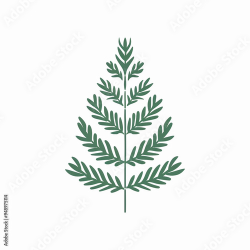 Modern Balsam Fir Logo with Clean Vector Illustration and Minimalist Flat Design Set against Crisp White Background Perfect for Branding Graphic Design Marketing Corporate Identity Digital Use