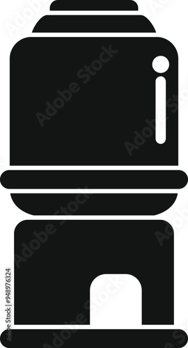 Water cooler icon representing a refreshing beverage dispenser for thirsty people