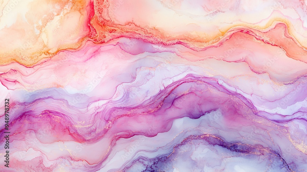 Fototapeta premium Artful Design: Marble Watercolor Pattern Perfect for Posters, Labels, and Promotional Materials