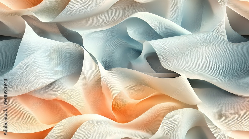 White and orange fabric, with ample fabric on top White and orange fabric, with ample fabric on top