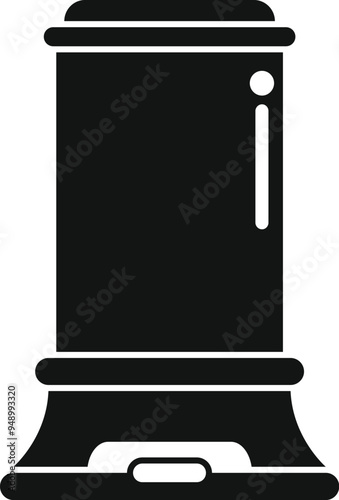 Simple vector icon of a modern office water cooler with cold and hot water