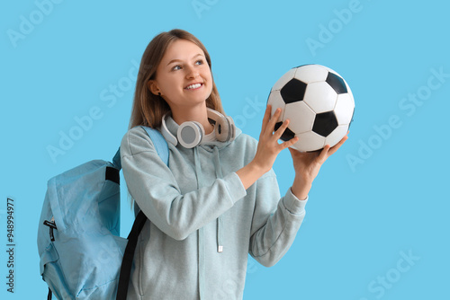 Female student with backpac...