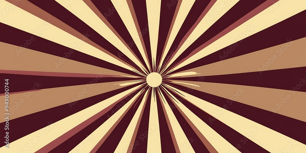 Sunburst brown retro burst background.