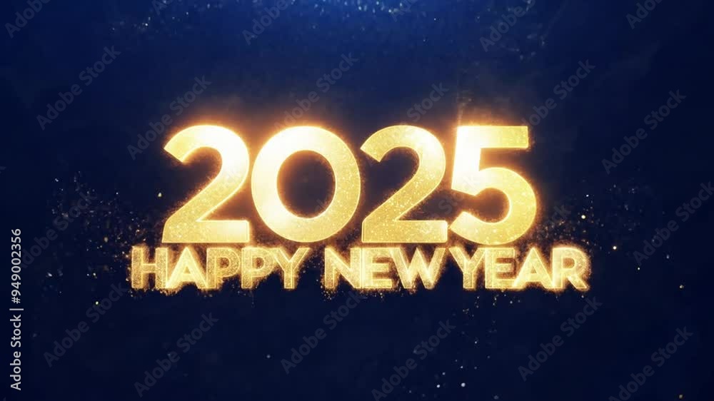 2025 New Year with shiny fireworks and Christmas decorations on dark blue background. Festive background Happy New Year 2025. 2025 New Year with shiny fireworks and Christmas decorations on dark blue background. Festive background Happy New Year 2025.
