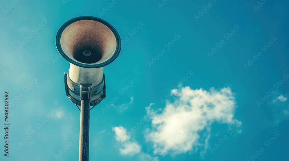 Loudspeaker Against a Clear Blue Sky Loudspeaker Against a Clear Blue Sky