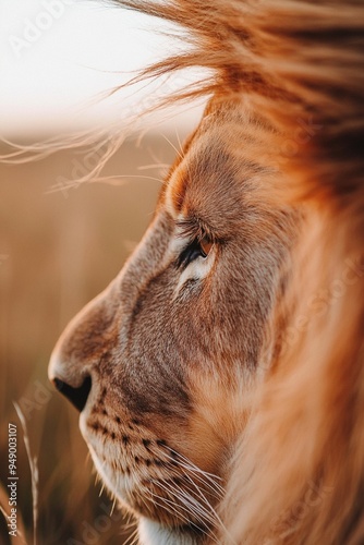 Majestic Lion Portrait in Natural Habitat - Wildlife Photography