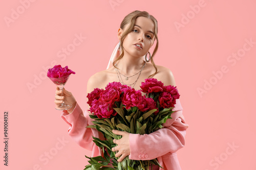 Beautiful young woman with ...