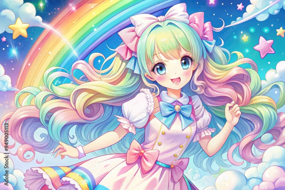 colorful vibrant playful shoujo pastel rainbow colorful vibrant playful shoujo pastel rainbow